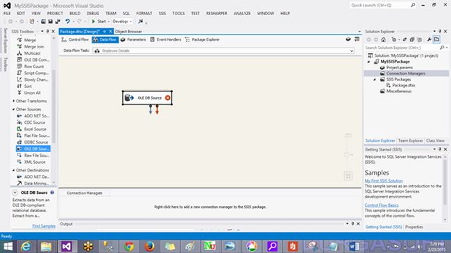 Adding Source to Data flow window